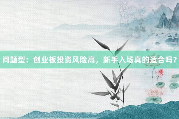 问题型:创业板投资风险高,新手入场真的适合吗?