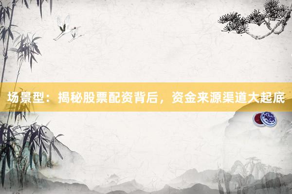 场景型：揭秘股票配资背后，资金来源渠道大起底